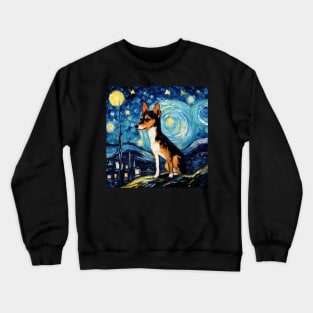 Toy Fox Terrier Starry Night Crewneck Sweatshirt